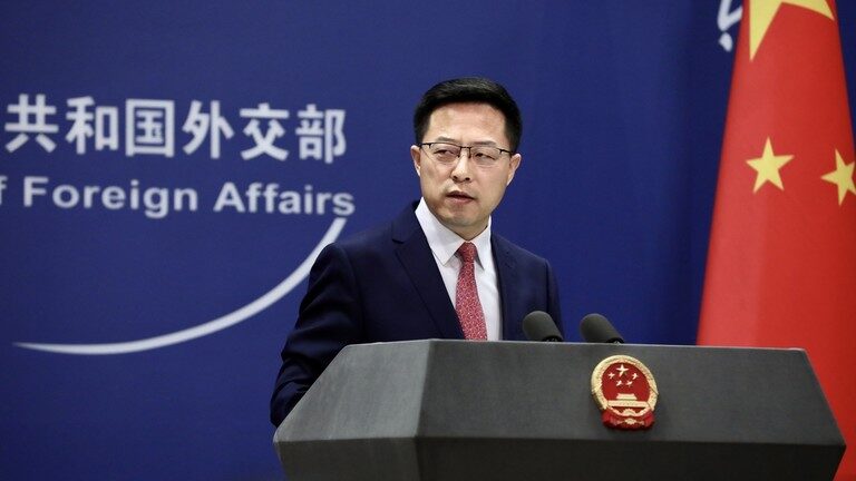 Click to enlarge Chinese Foreign Ministry spokesman Zhao Lijian
