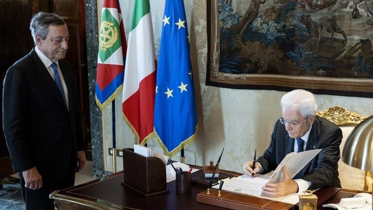Sergio Mattarella Mario Draghi