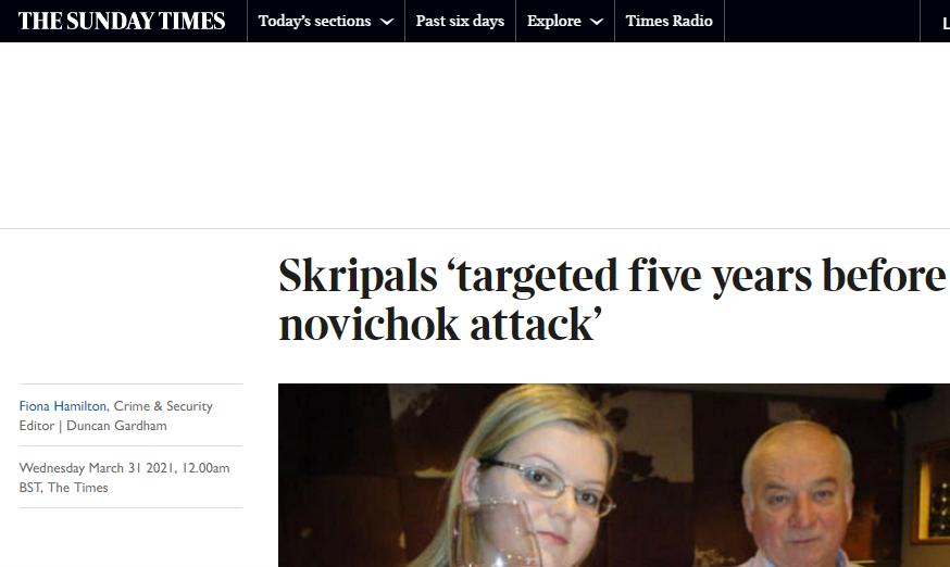 Click to enlarge skripal headline times novichok