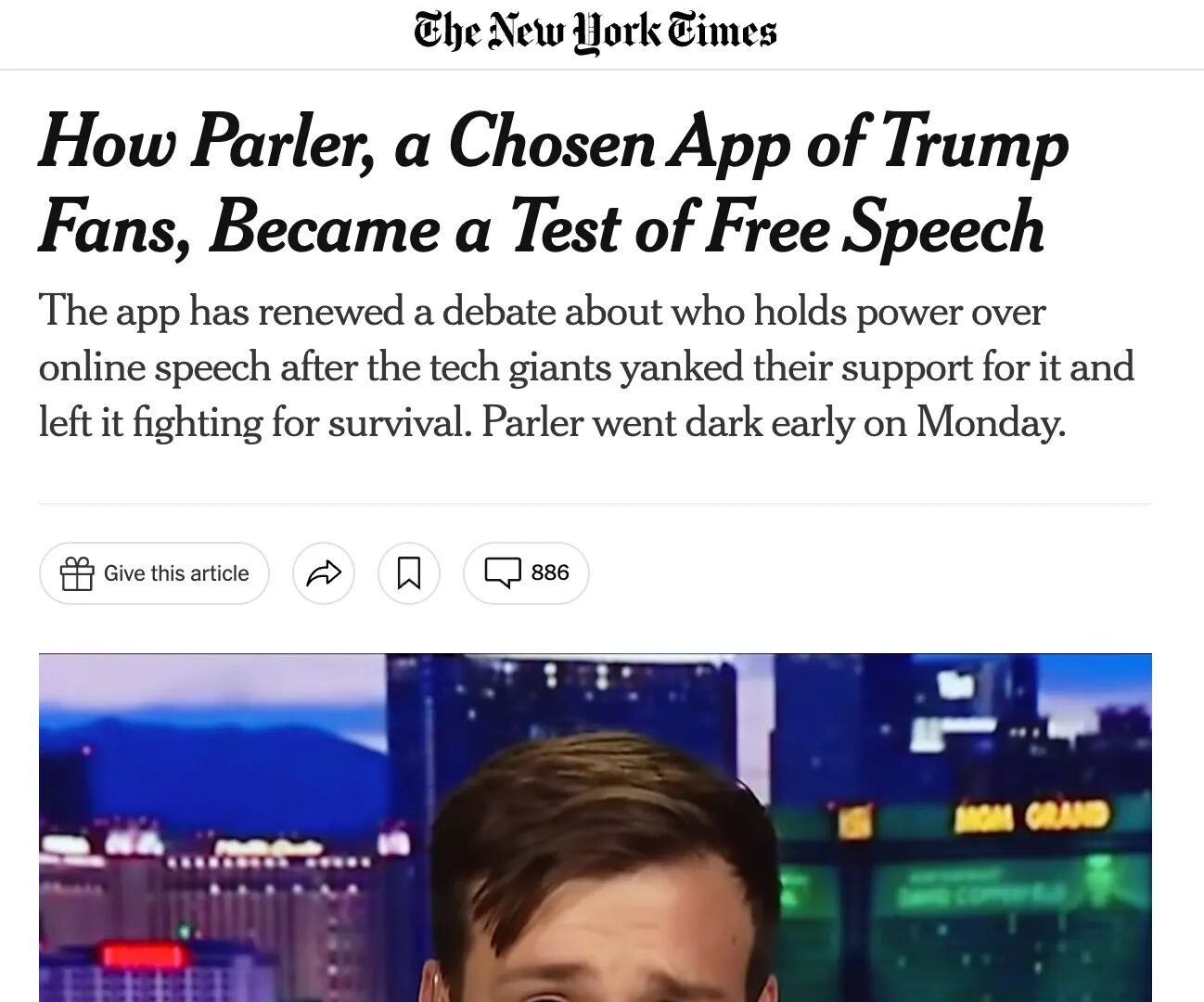 Click to enlarge new york times article