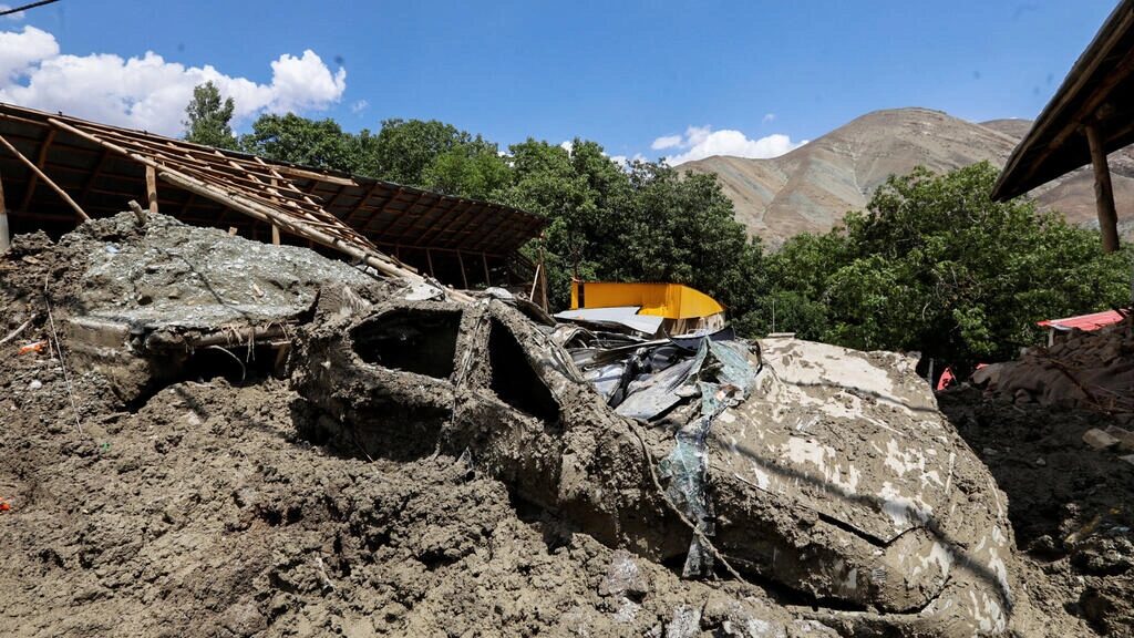 A general view shows destruction following the flood in Firuzkuh, east of Tehran, Iran July 30, 2022.