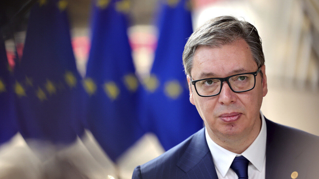 Click to enlarge Serbian President Aleksandar Vucic