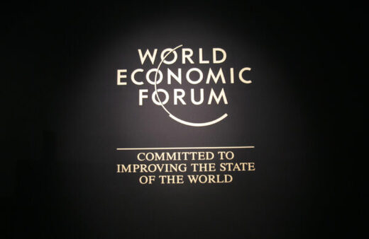 Logo of the World Economic Forum taken at the Congress Centre 24 January 2007.