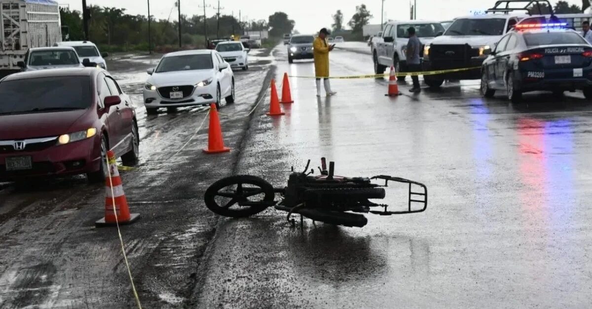 Motorcyclist died after being struck by lightning