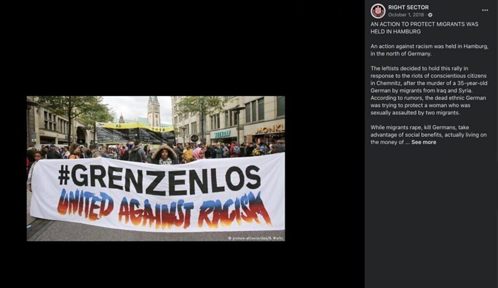 Click to enlarge Right Sector anti-racism demonstrationGermany