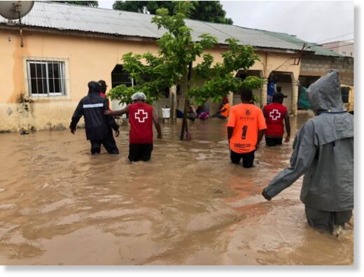 Flooding in The Gambia, late July 2022.