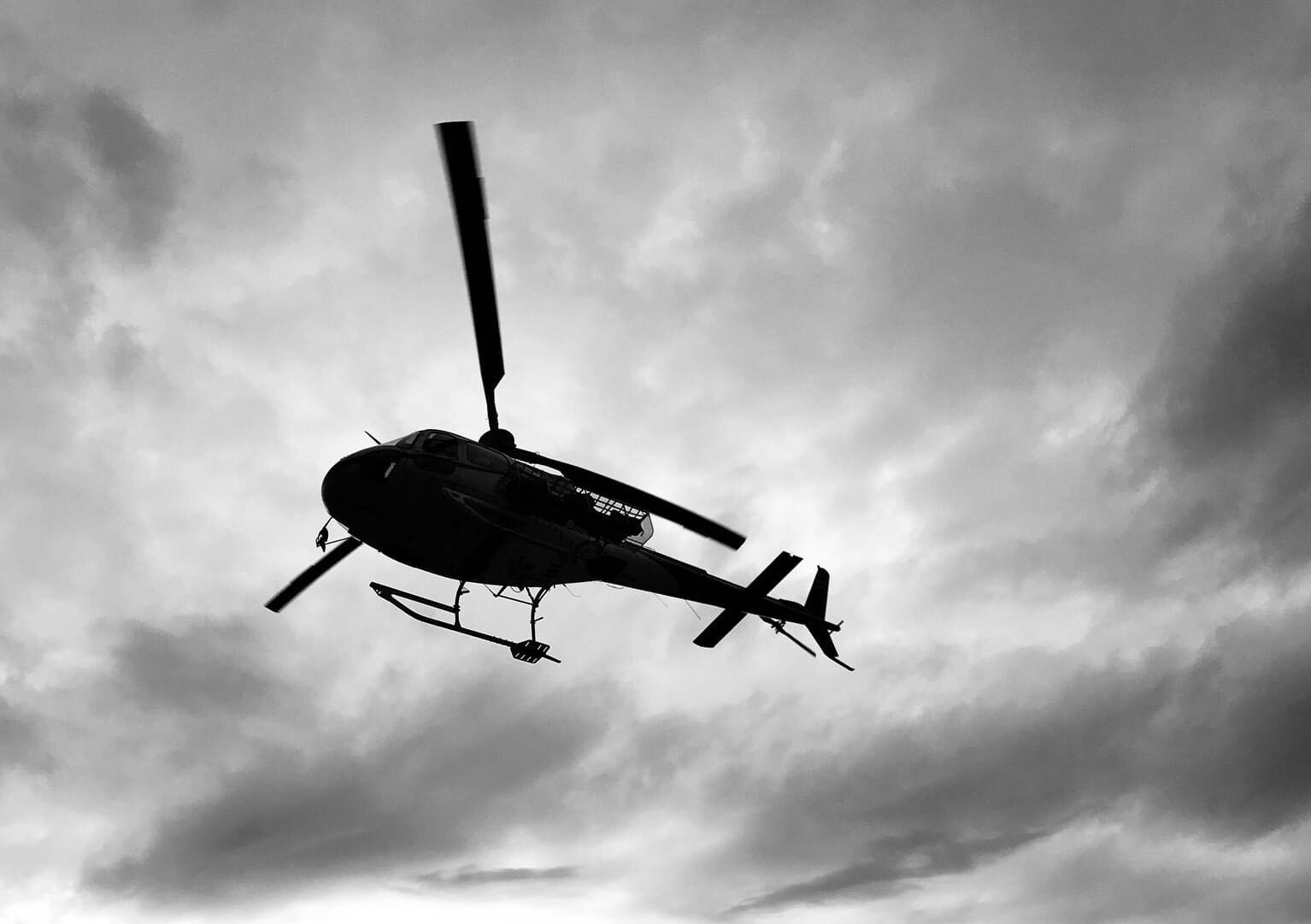 Click to enlarge A Teton Helitack helicopter flew search and rescue team members to the site of the lightning strike on Tuesday.