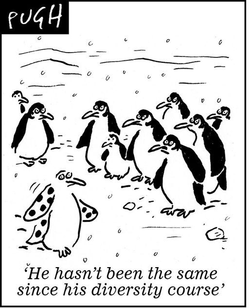 Click to enlarge diversity training cartoon