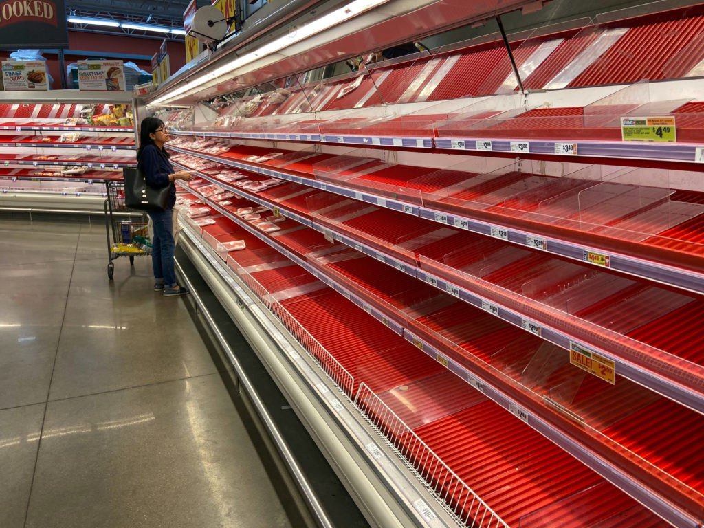 Click to enlarge empty supermarket shelf