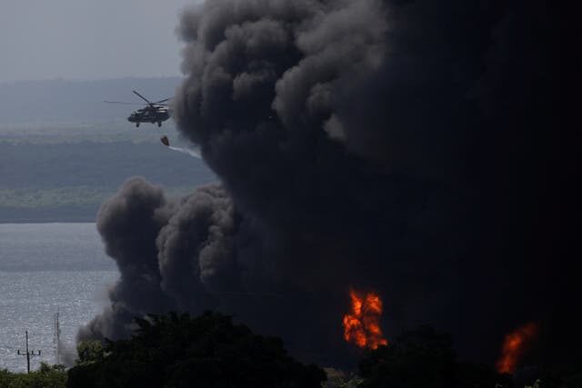 A huge blaze raged through the night afte