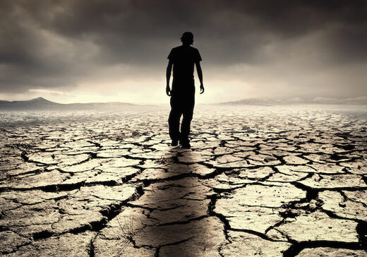 loneliness man desert