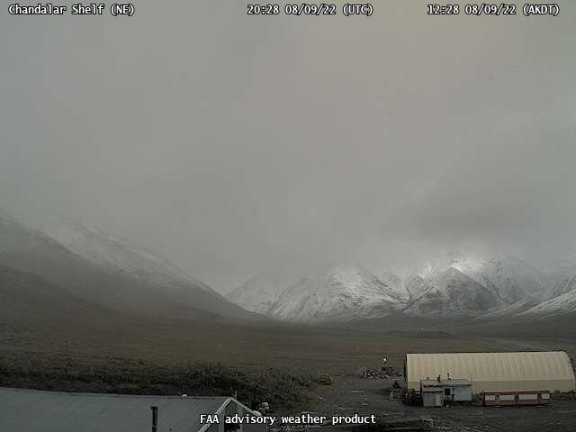 Click to enlarge Alaska has received its first documented snowfall of the season in its Brooks Range.