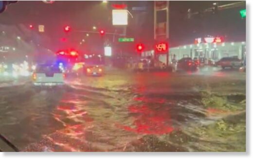 Las Vegas hit with fresh flash floods