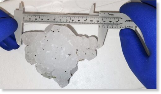This record-breaking hailstone was recovered