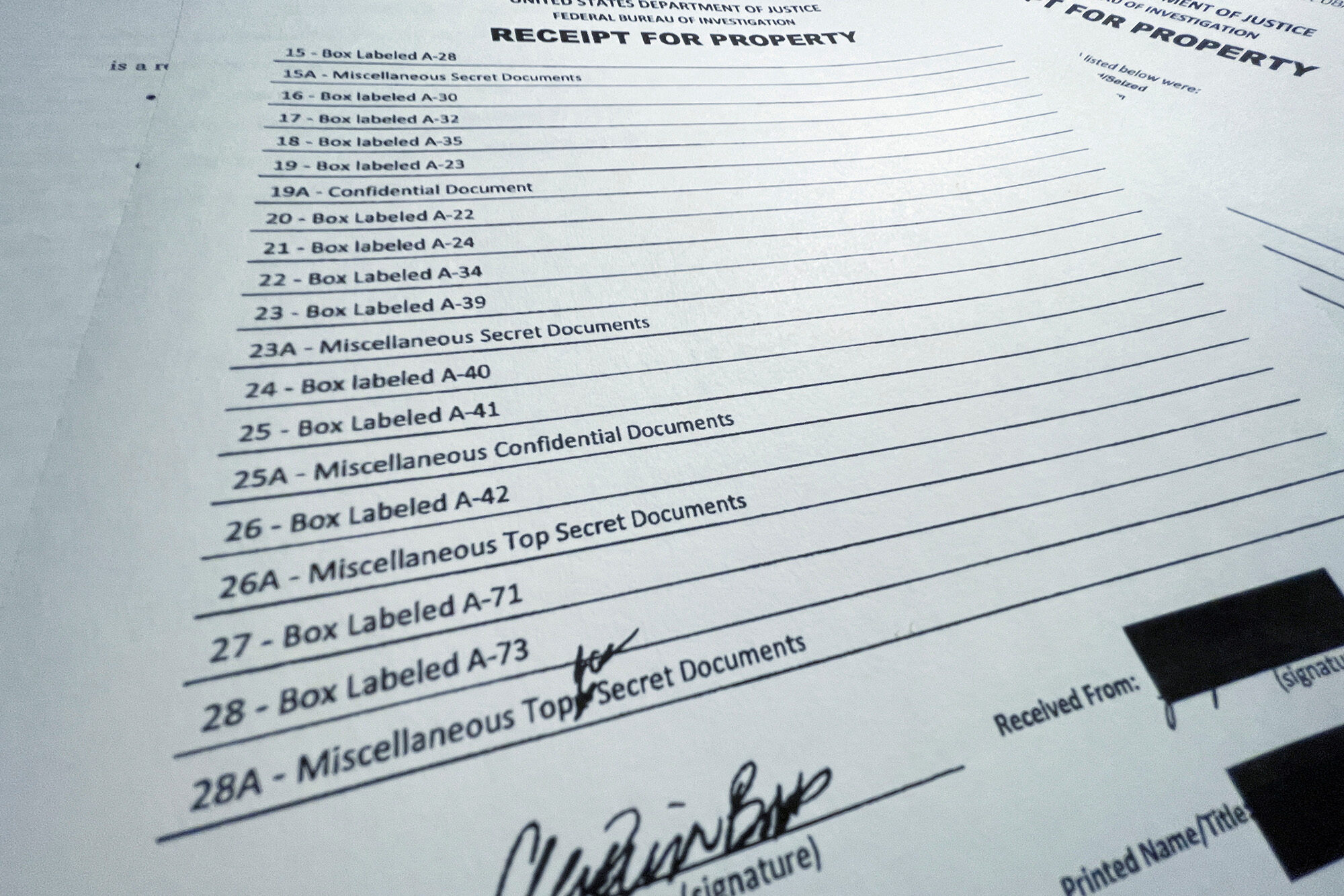 FBI raid mar a lago document list