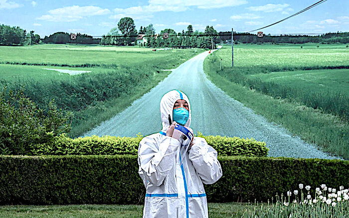 Click to enlarge Masked person
