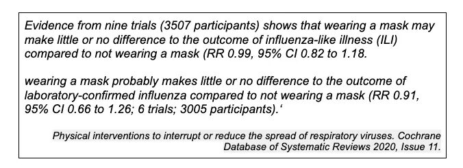 cochrane mask study