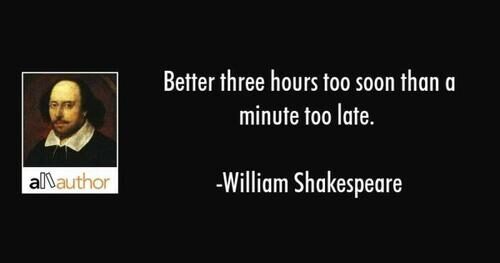 william shakespeare late