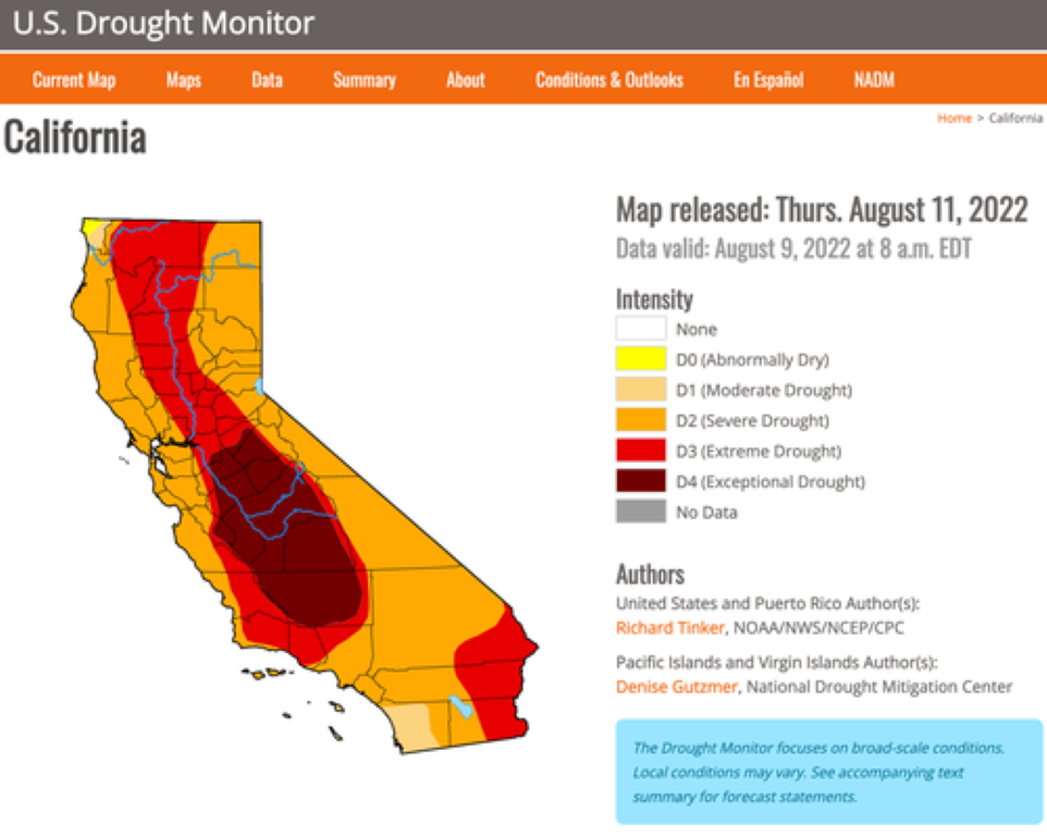california drought map