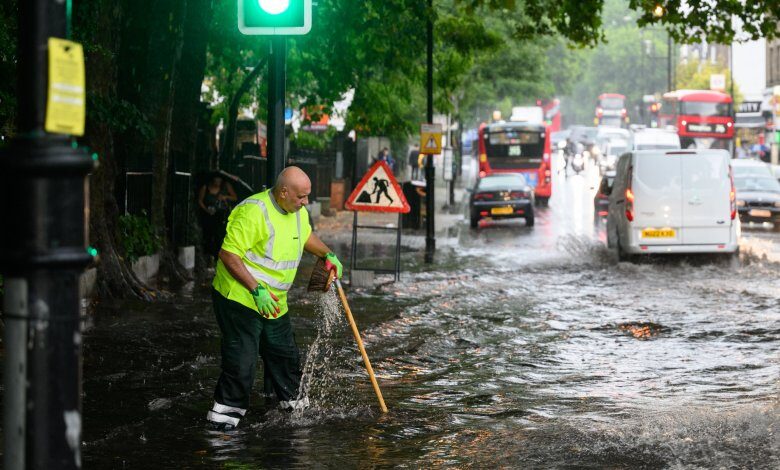 Summer flash flooding hits London