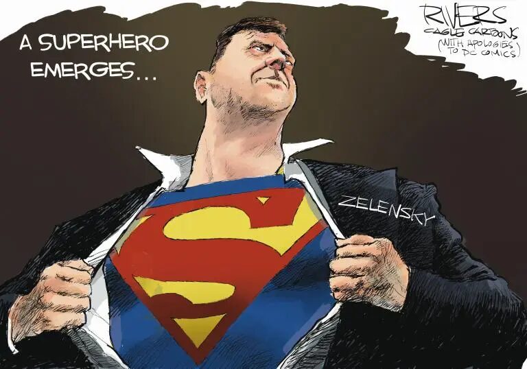 Zelensky’s superhero image