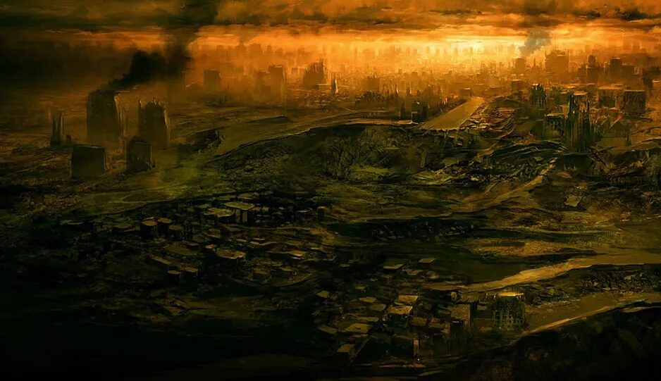 dystopian city