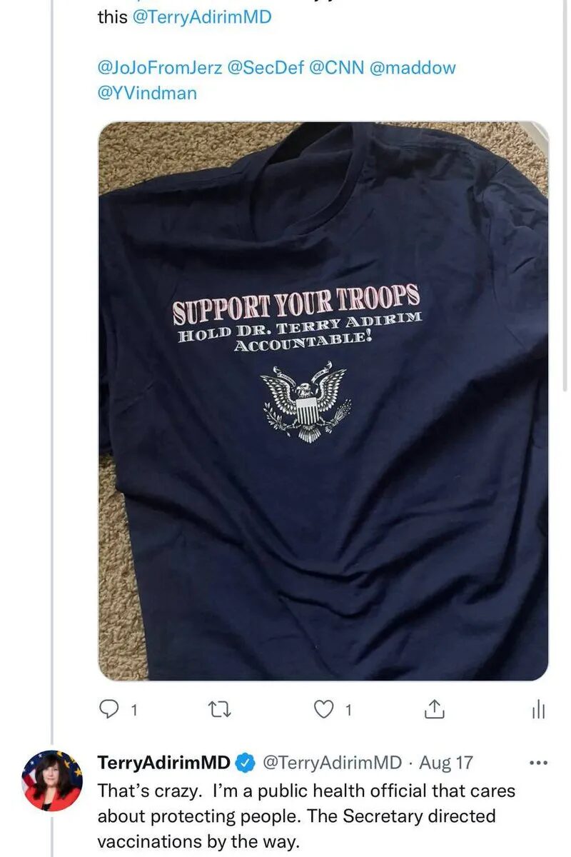 tweet terry adirim accountability