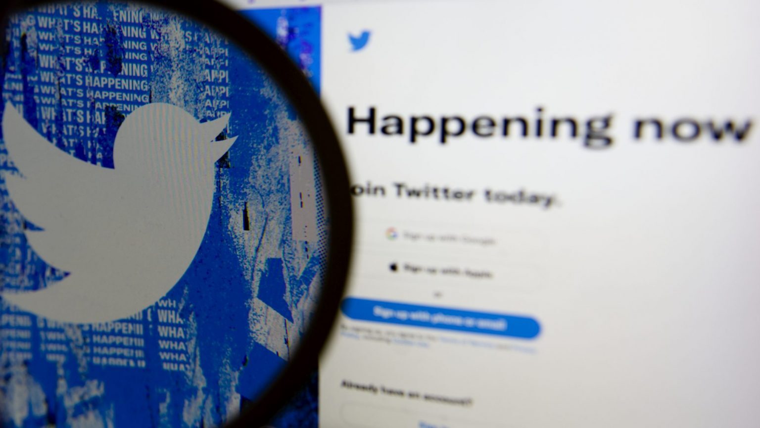 twitter's homepage