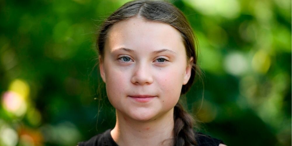 greta thunberg close up