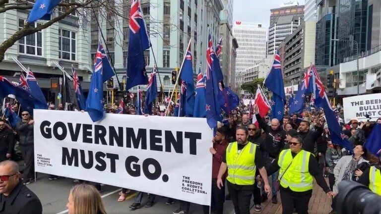 Click to enlarge new zealand covid protest