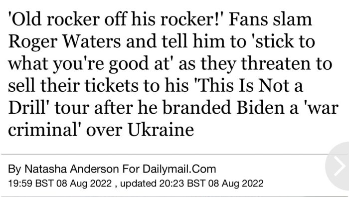 roger waters headline