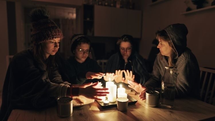 warming hands candles