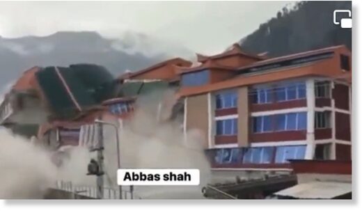 Pakistan. A flood wave washed the luxury hotel off the face of the earth.