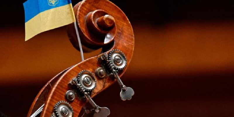 Click to enlarge russia culture ban ukraine flag violin
