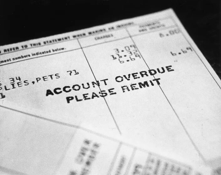 Click to enlarge overdue bill debt