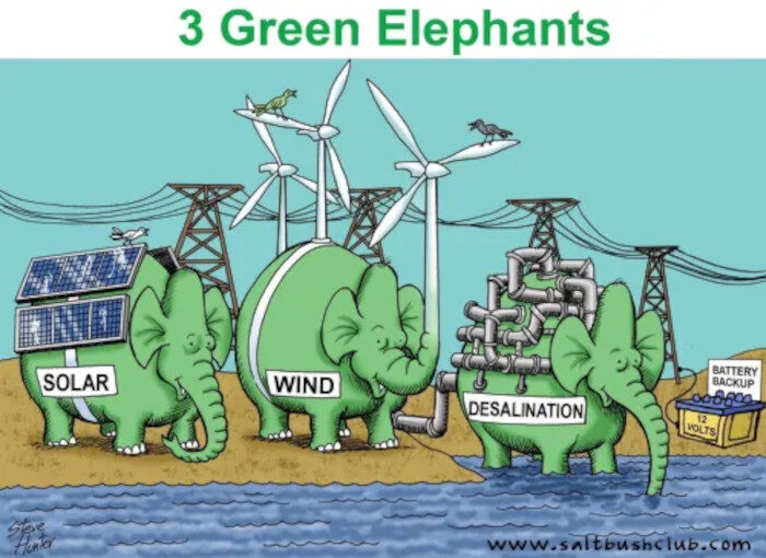 Click to enlarge 3 Green Elephants