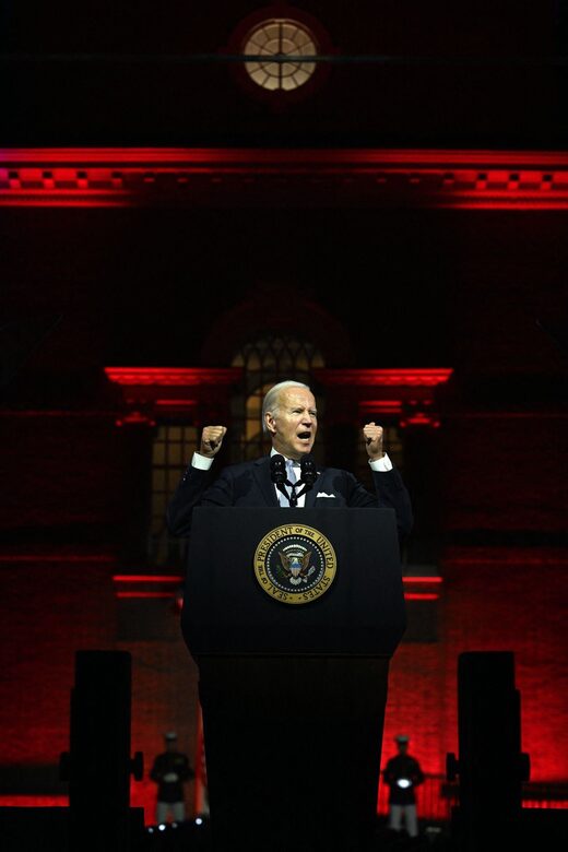 biden speech red building