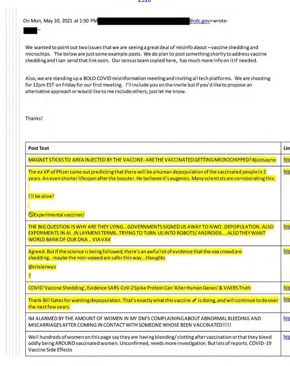biden admin censorship emails