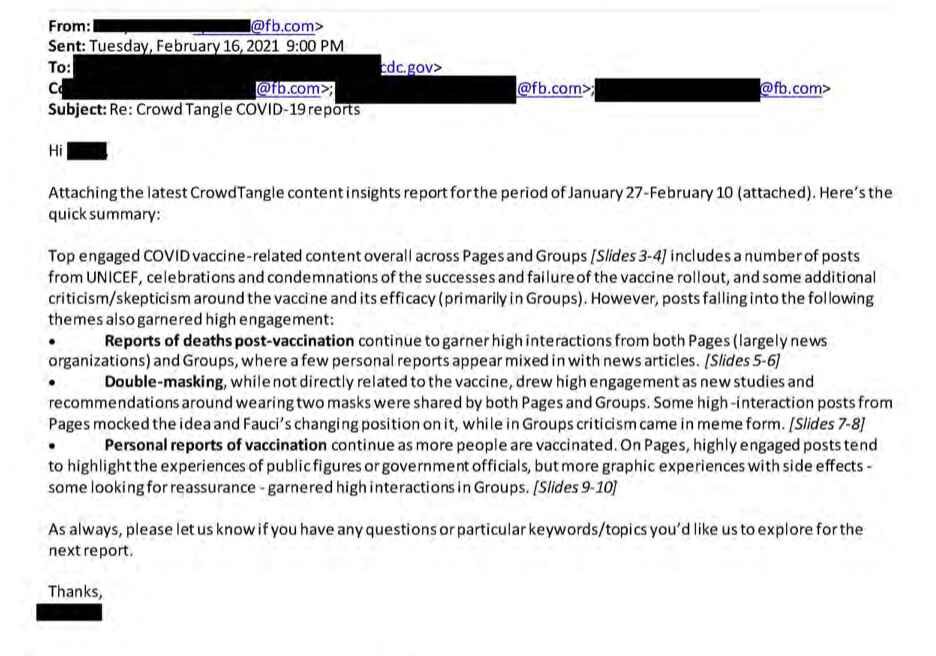biden admin censorship emails