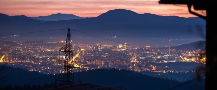Click to enlarge city valley night electricity