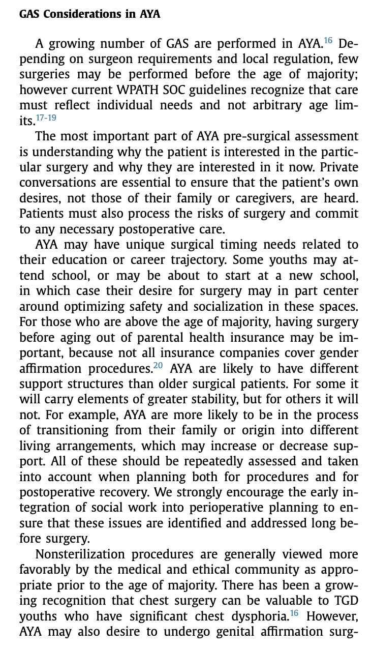 GAS considerations on AYA
