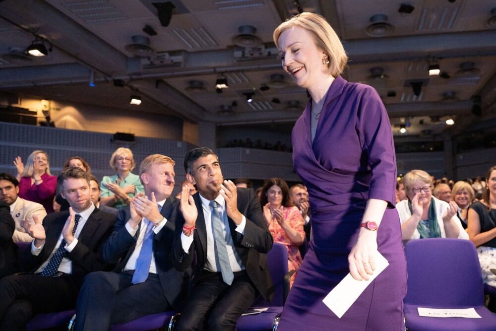 Click to enlarge Rishi Sunak Liz Truss Conservative Party leader tories
