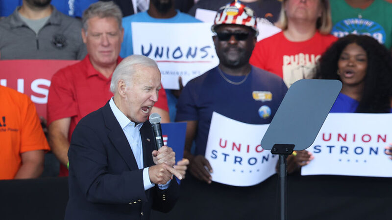 biden shouting mic