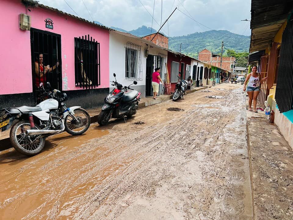Flood damage in Supía, Caldas, Colombia, September 2022.