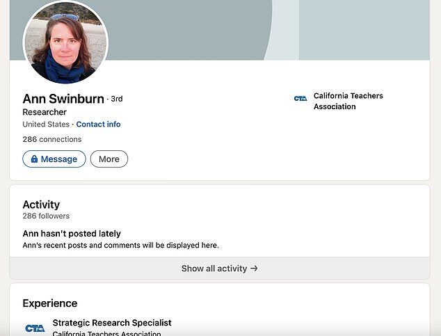 Click to enlarge Ann Swinburn california spy parents teachers