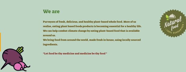 Click to enlarge mango tree vegan restuarant sell meat