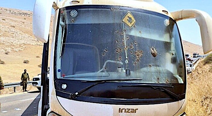 Click to enlarge bus bullet holes