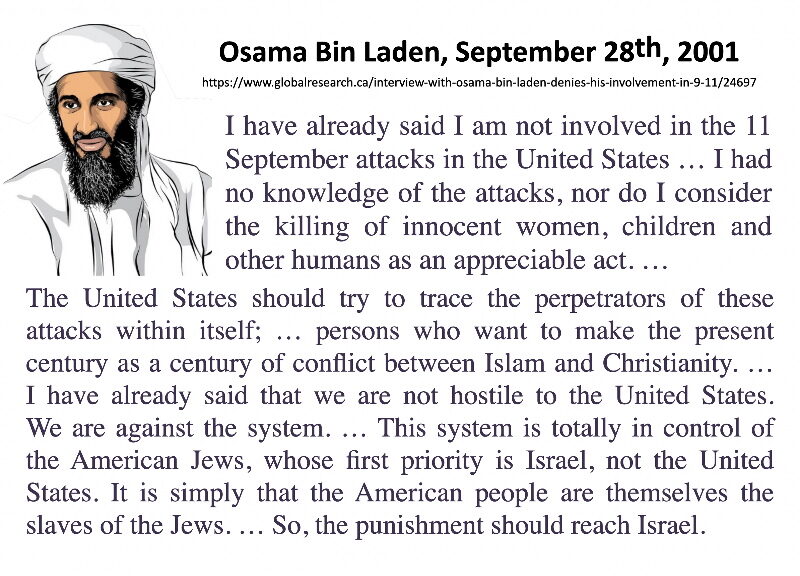 bin laden quote deny 9/11 attack