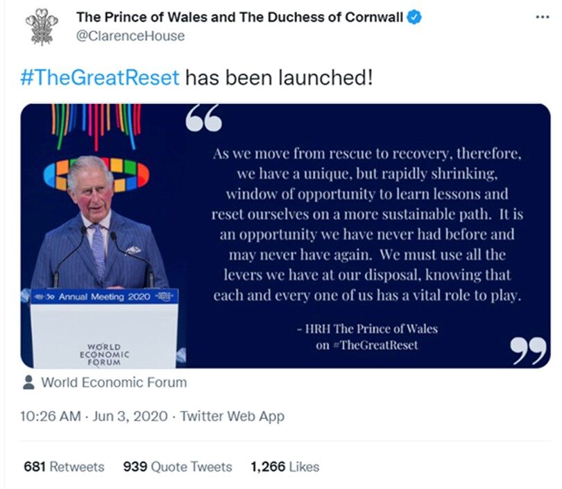 Price Charles tweet