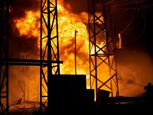 ukraine power plant fire